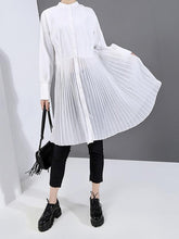 Loose A-Line Ruffled Split-Joint Short Shirt Dress
